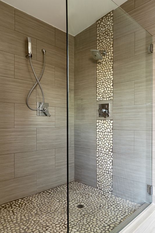 Stylish Shower with Tile Accents